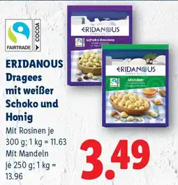Lidl Eridanous dragees mit weißer schoko und honig Angebot