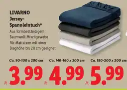 Lidl Livarno jersey spannleintuch Angebot