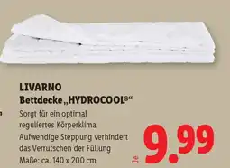 Lidl Livarno bettdecke hydrocool Angebot
