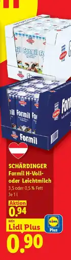 Lidl Schärdinger formil h-voll- oder leichtmilch Angebot
