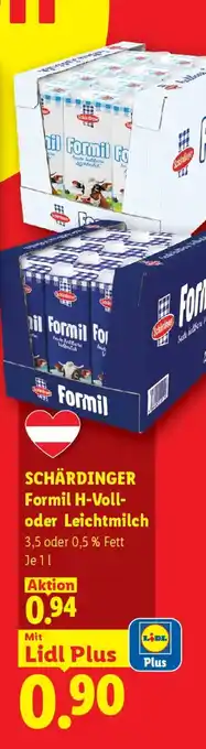 Lidl Schärdinger formil h-voll- oder leichtmilch Angebot
