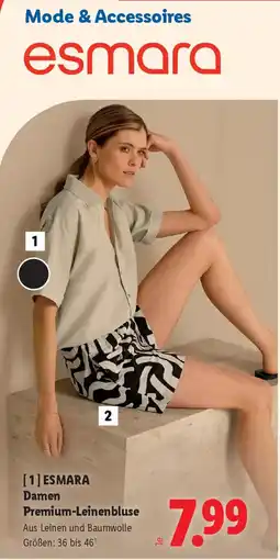 Lidl Esmara damen premium leinenbluse Angebot