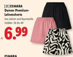 Lidl Esmara damen premium- leinenshorts Angebot