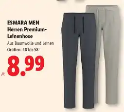 Lidl Esmara men herren premium- leinenhose Angebot