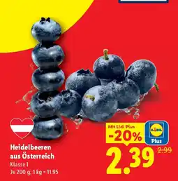 Lidl Heidelbeeren aus österreich Angebot