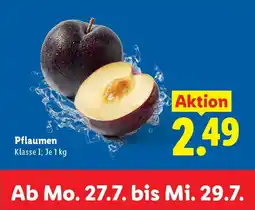Lidl Pflaumen klasse Angebot