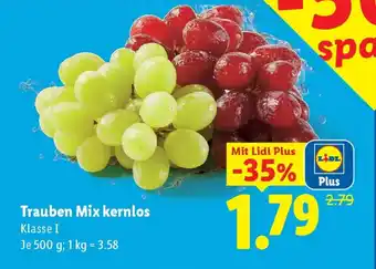 Lidl Trauben mix kernlos Angebot