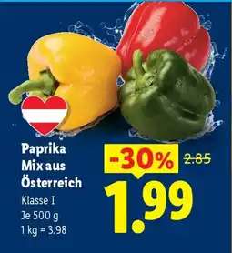 Lidl Paprika mix aus österreich Angebot