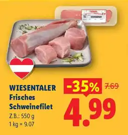 Lidl Wiesentaler frisches schweinefilet Angebot