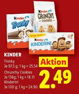 Lidl Kinder tronky Angebot