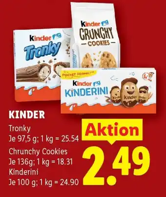 Lidl Kinder tronky Angebot