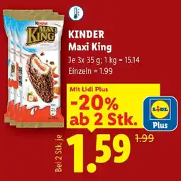 Lidl Kinder maxi king Angebot