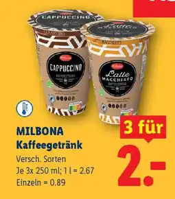 Lidl Milbona kaffeegetränk Angebot