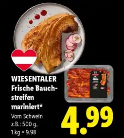 Lidl Wiesentaler frische bauch streifen mariniert Angebot