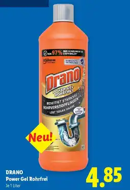 Lidl Drano power gel rohrfrei Angebot