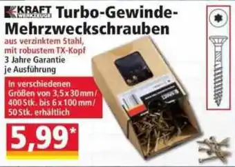 Kraft Turbo-Gewinde-Mehrzweckschrauben