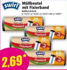 Norma swirl Müllbeutel mit Fixierband Angebot