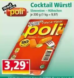 Norma Cocktail Würstl poli Angebot