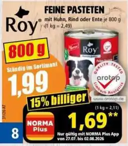 Norma Roy Feine Pasteten Angebot