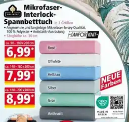 Norma Mikrofaser-Interlock-Spannbettuch Dreamtex Angebot