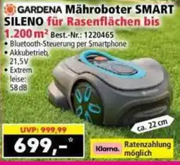 Norma GARDENA Mähroboter SMART SILENO Angebot
