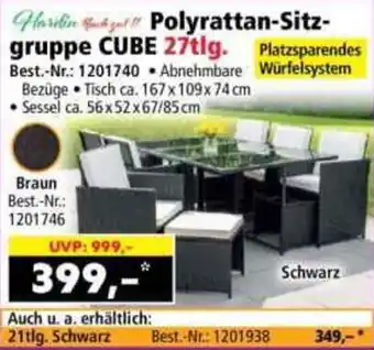 Norma Polyrattan-Sitzgruppe CUBE Angebot