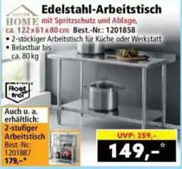 Norma Edelstahl-Arbeitstisch Angebot