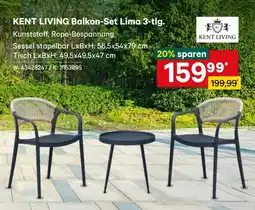 Lagerhaus KENT LIVING Balkon-Set Lima 3-tlg. Angebot