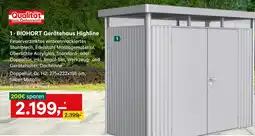 Lagerhaus BIOHORT Gerätehaus Highline Angebot