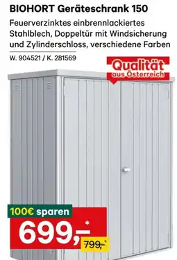 Lagerhaus BIOHORT Geräteschrank 150 Angebot