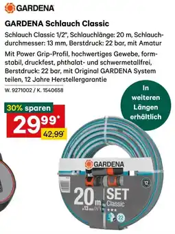 Lagerhaus GARDENA Schlauch Classic Angebot