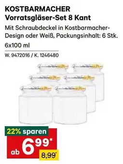 Lagerhaus KOSTBARMACHER Vorratsgläser-Set 8 Kant Angebot