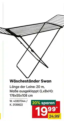 Lagerhaus Wäscheständer Swan Angebot