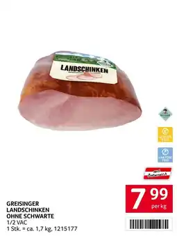 Transgourmet Greisinger Landschinken ohne Schwarte Angebot