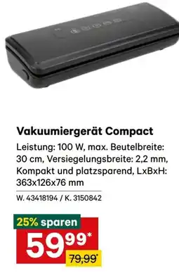 Lagerhaus Vakuumiergerät Compact Angebot