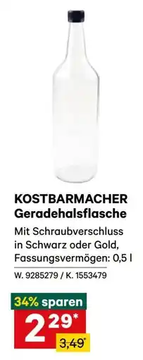 Lagerhaus KOSTBARMACHER Geradehalsflasche Angebot