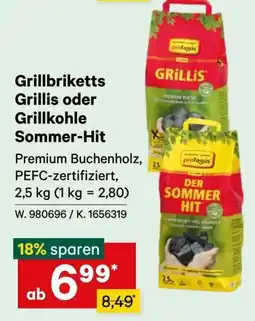 Lagerhaus Grillbriketts Grillis oder Grillkohle Sommer-Hit Angebot