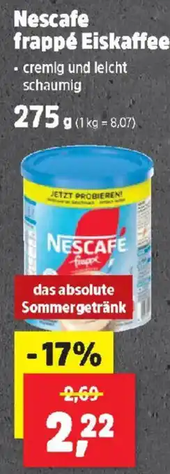 Thomas Philipps Nescafe frappé Eiskaffee Angebot