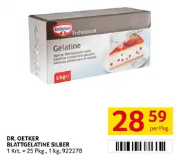 Transgourmet Dr. Oetker Blattgelatine Silber Angebot