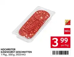 Transgourmet Hochreiter Käsewurst geschnitten Angebot