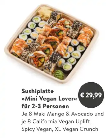 Sushiplatte »Mini Vegan Lover«