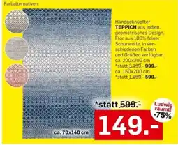 Möbel Ludwig Handgeknüpfter TEPPICH aus Indien Angebot