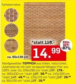 Möbel Ludwig Handgewebter TEPPICH aus Indien Angebot