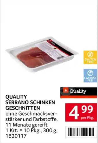 Transgourmet Quality Serrano Schinken Geschnitten Angebot