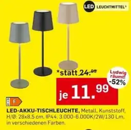 Möbel Ludwig LED-AKKU-TISCHLEUCHTE Angebot