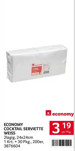 Transgourmet Economy Cocktail Serviette Weiss Angebot