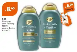 Müller OGX ProGrowth + Peptide Shampoo oder Spülung Angebot