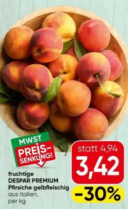 Spar fruchtige DESPAR PREMIUM Pfirsiche gelbfleischig Angebot