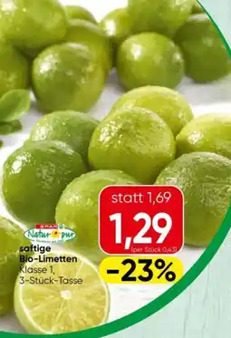 Spar SPAR Natur pur saftige Bio-Limetten Angebot