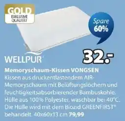 JYSK Wellpur Memoryschaum-Kissen Vongsen Angebot